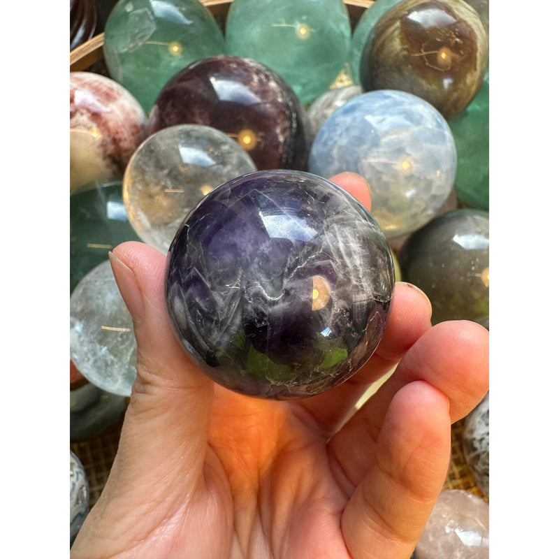 Dream Amethyst Sphere | Healing Crystal Ball | Spiritual Home Decor