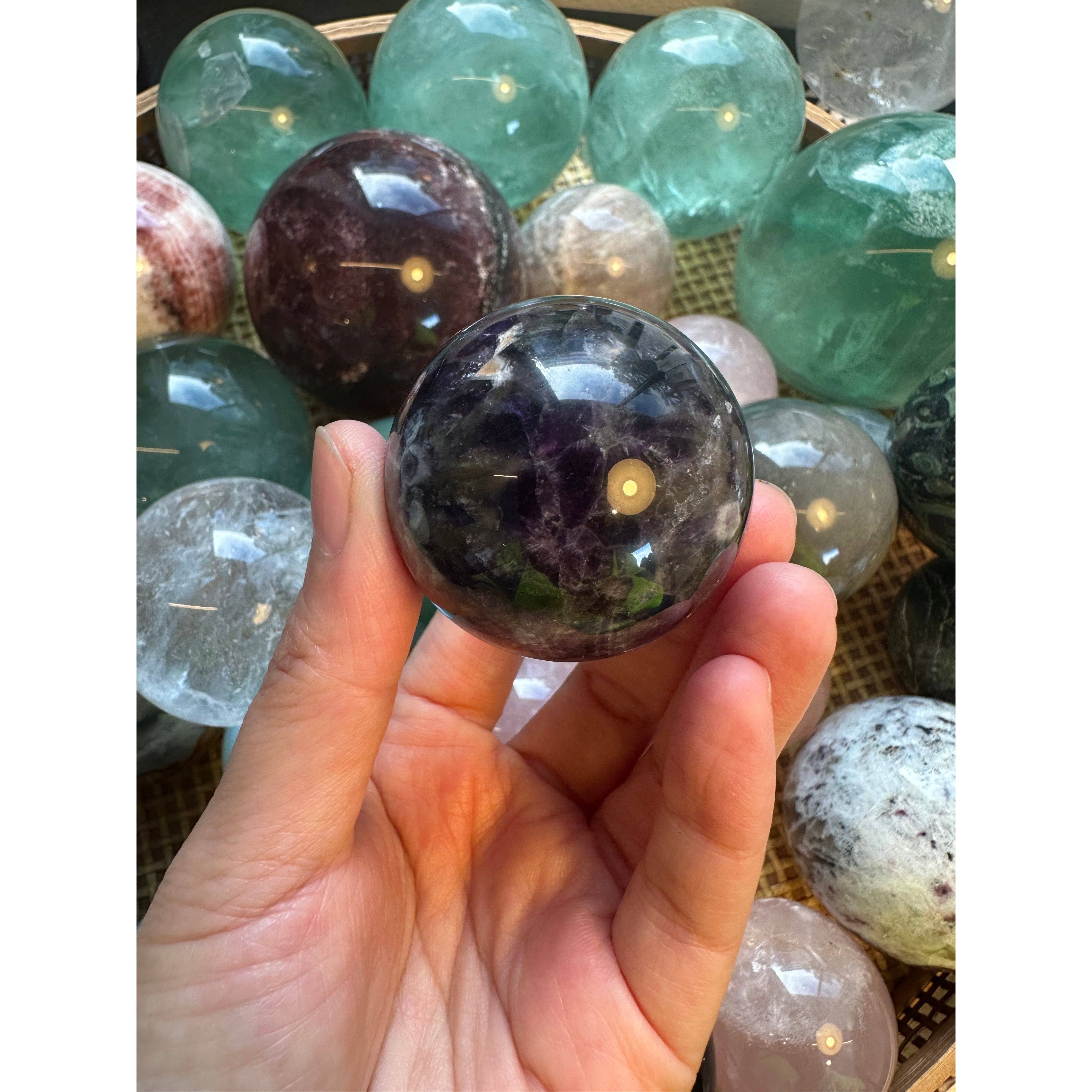 Dream Amethyst Sphere | Healing Crystal Ball | Spiritual Home Decor