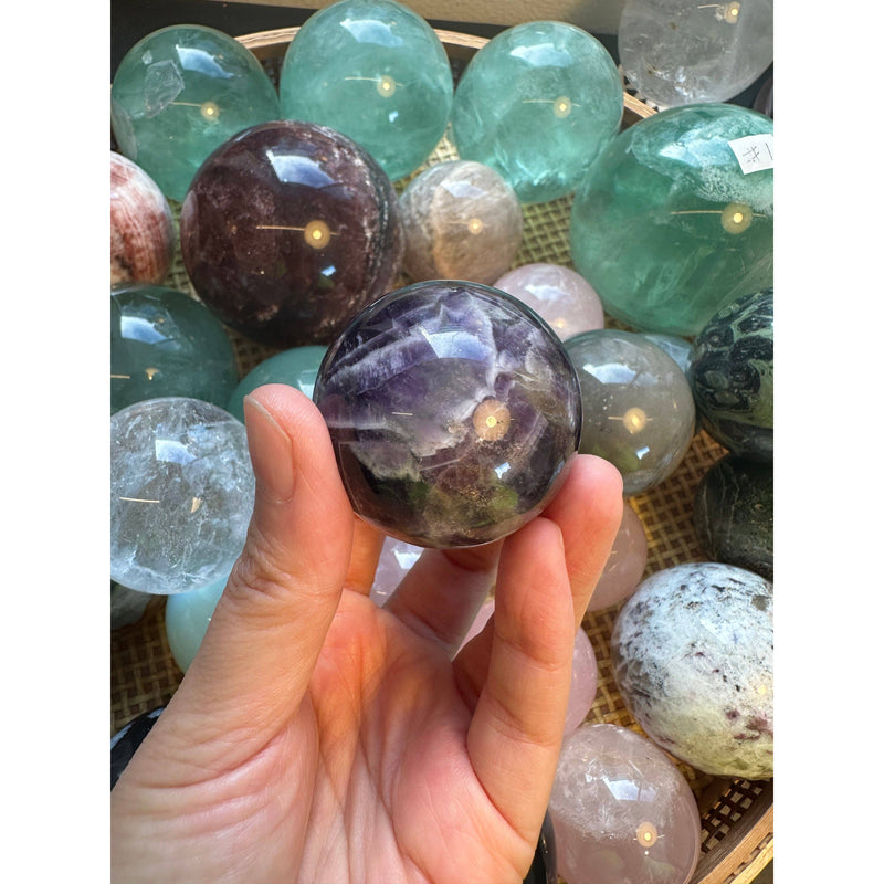 Dream Amethyst Sphere | Healing Crystal Ball | Spiritual Home Decor