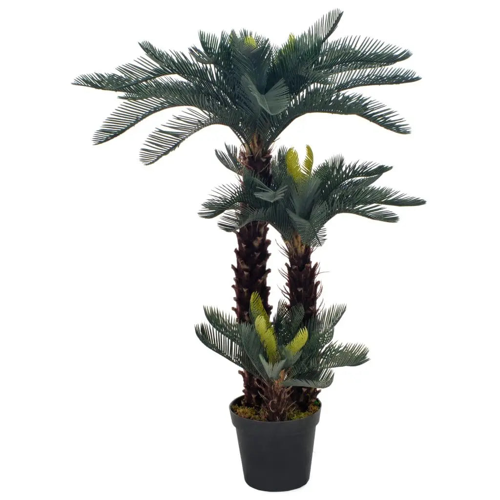 vidaXL Artificial Plant Cycas Palm with Pot Green 125 cm Spirit Journeys Gifts