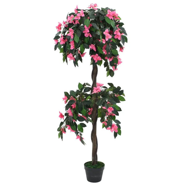 vidaXL Artificial Rhododendron Plant with Pot 155 cm Green and Pink Spirit Journeys Gifts