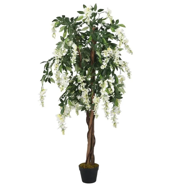 vidaXL Artificial Wisteria Tree 1260 Leaves 180 cm Green and White Spirit Journeys Gifts