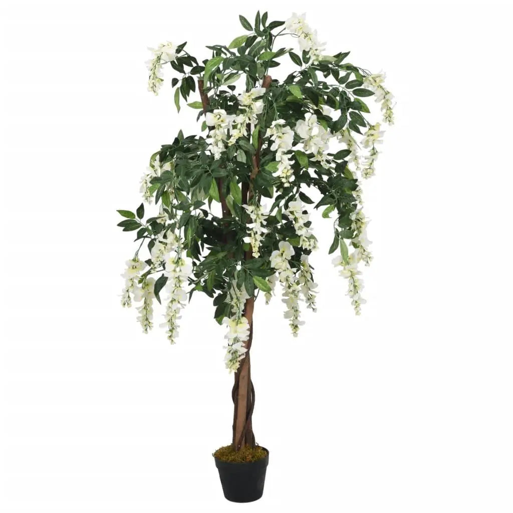 vidaXL Artificial Wisteria Tree 1260 Leaves 180 cm Green and White Spirit Journeys Gifts