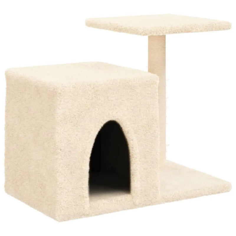 vidaXL Cat Tree with Sisal Scratching Posts Cream 50.5 cm Spirit Journeys Gifts