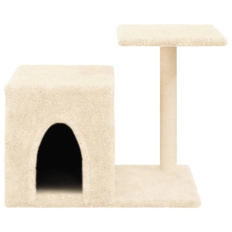 vidaXL Cat Tree with Sisal Scratching Posts Cream 50.5 cm Spirit Journeys Gifts