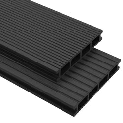 vidaXL WPC Decking Boards with Accessories 36 m² 2.2 m Anthracite Spirit Journeys Gifts