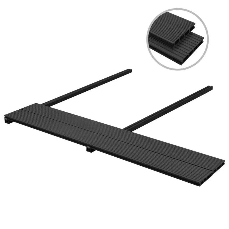 vidaXL WPC Decking Boards with Accessories 36 m² 2.2 m Anthracite Spirit Journeys Gifts