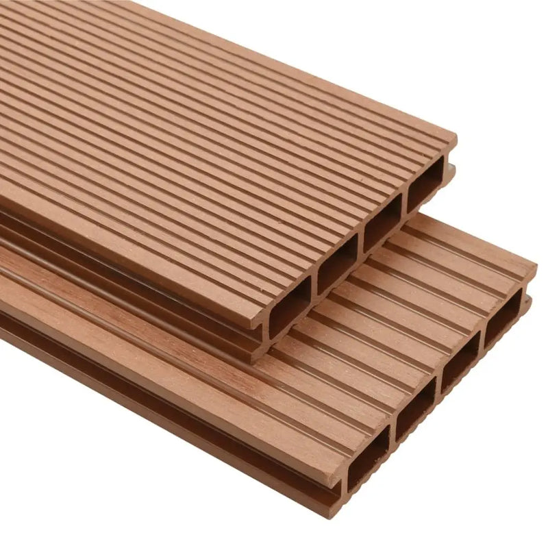 vidaXL WPC Decking Boards with Accessories 40 m² 2.2 m Brown Spirit Journeys Gifts