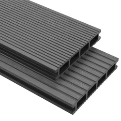 vidaXL WPC Decking Boards with Accessories 40 m² 2.2 m Grey Spirit Journeys Gifts