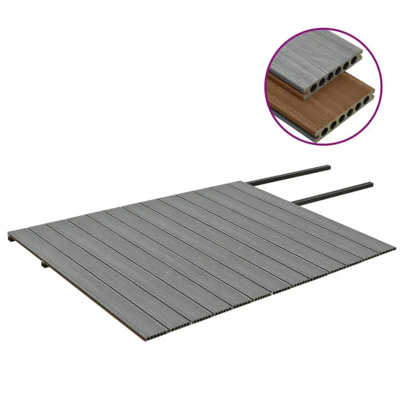 vidaXL WPC Decking Boards with Accessories Brown and Grey 26 m² 2.2 m Spirit Journeys Gifts