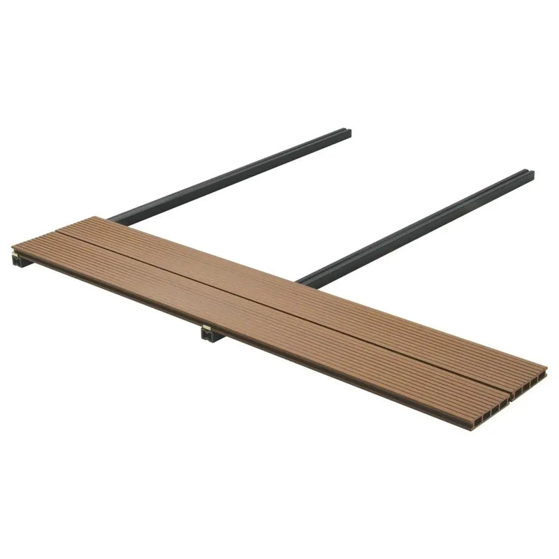 vidaXL WPC Hollow Decking Boards with Accessories 40 m² 2.2 m Teak Spirit Journeys Gifts