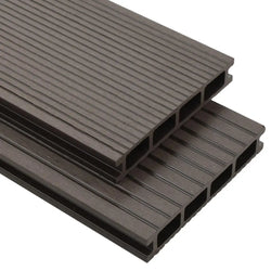 vidaXL WPC Hollow Decking Boards with Accessories 40m² 2.2m Dark Brown Spirit Journeys Gifts