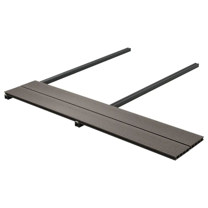 vidaXL WPC Hollow Decking Boards with Accessories 40m² 2.2m Dark Brown Spirit Journeys Gifts