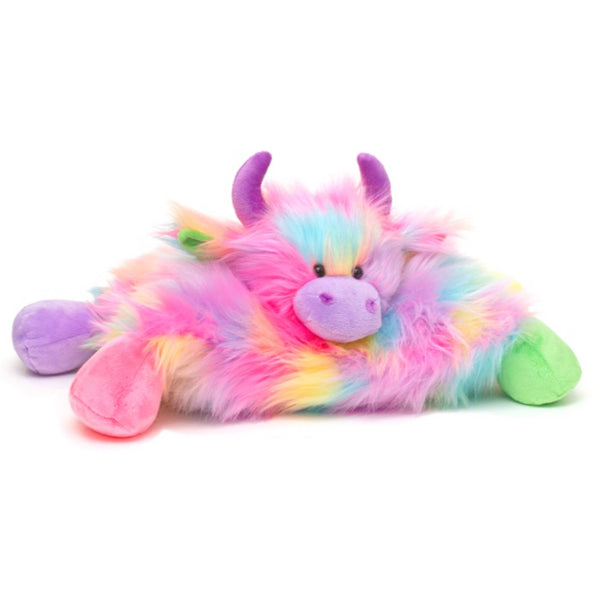 Scottish Highland Cow Cushion Rainbow  - Spirit Journeys Gifts