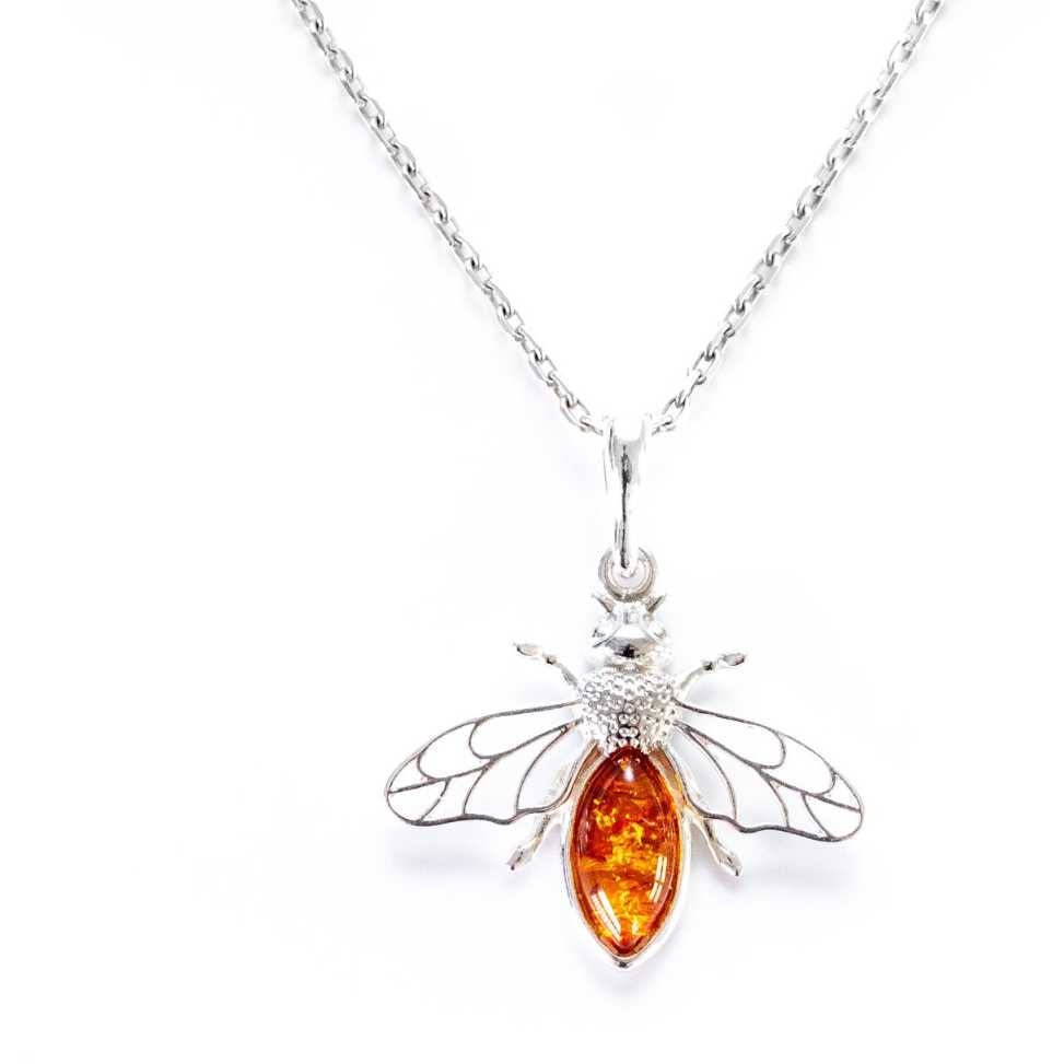 Amber Bee Necklace Spirit Journeys