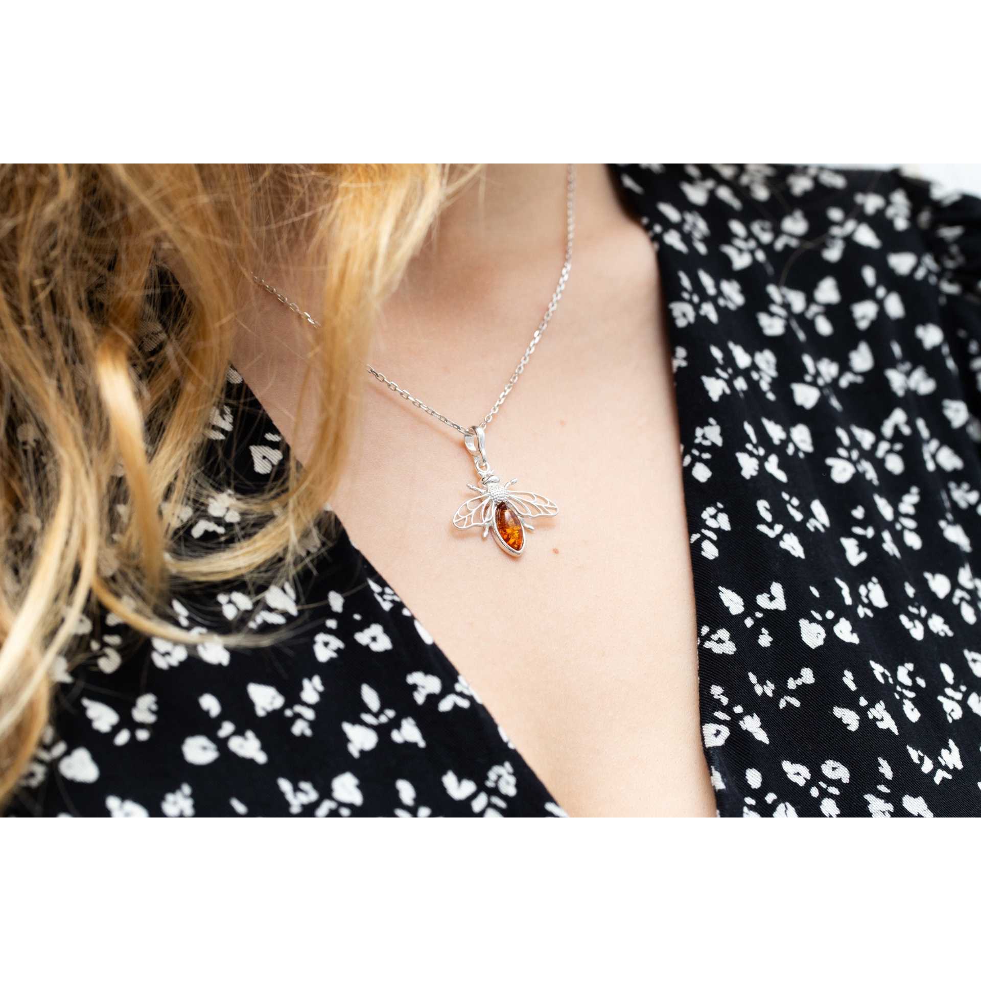 Amber Bee Necklace Spirit Journeys