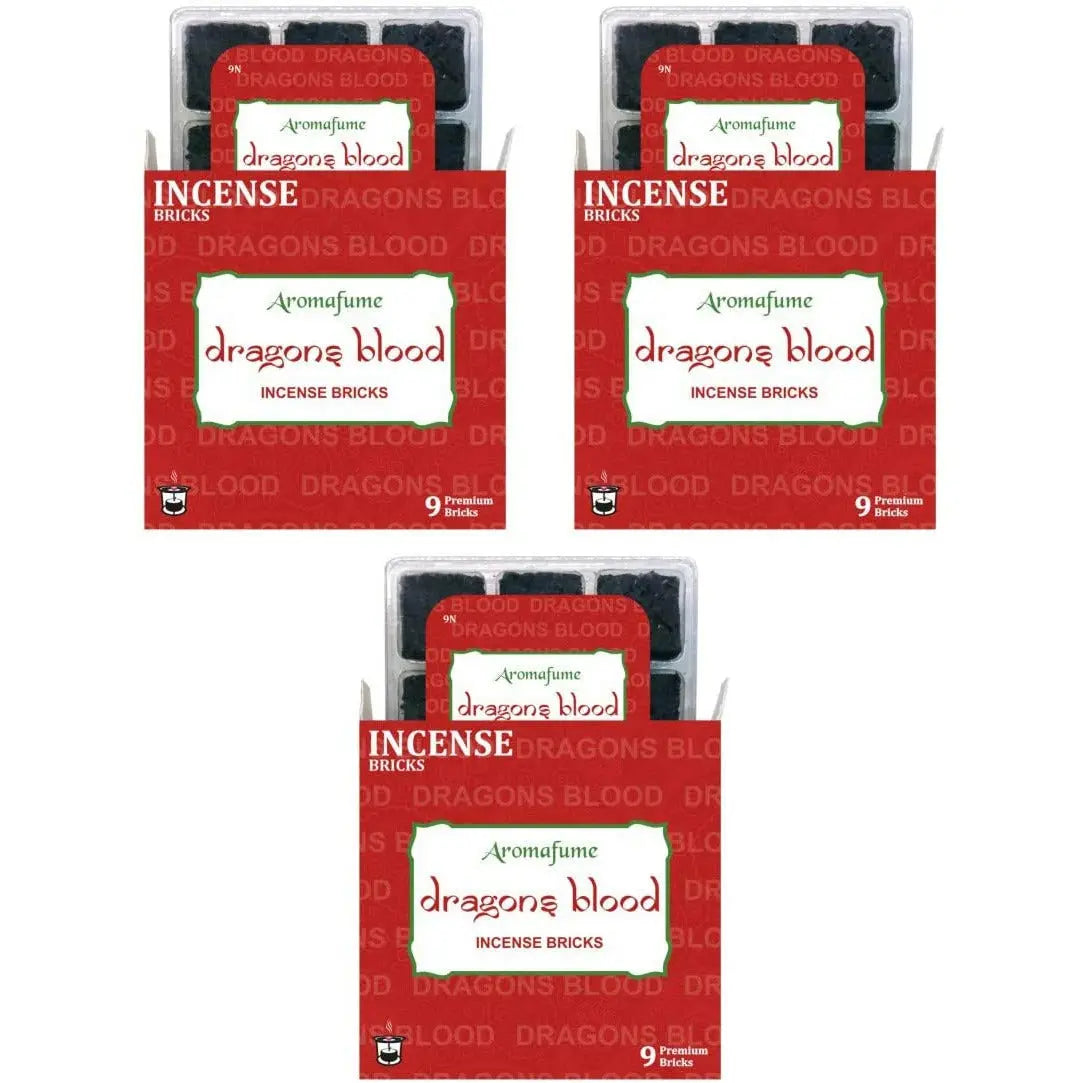 Aromafume Dragons Blood Incense Bricks (3 Trays x 9 Pieces Each) Spirit Journeys Gifts