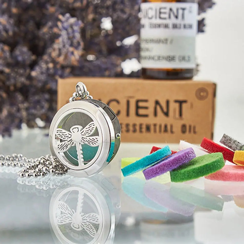 Aromatherapy Diffuser Necklace - Dragonfly 25mm Ancient Wisdom