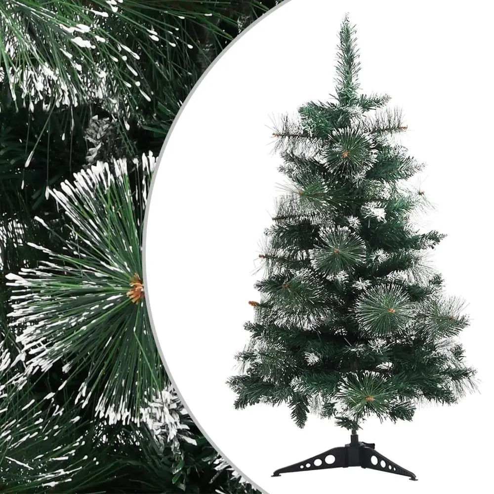 Artificial Christmas Tree with Stand Green and White 60 cm to 90cm PVC vidaXL