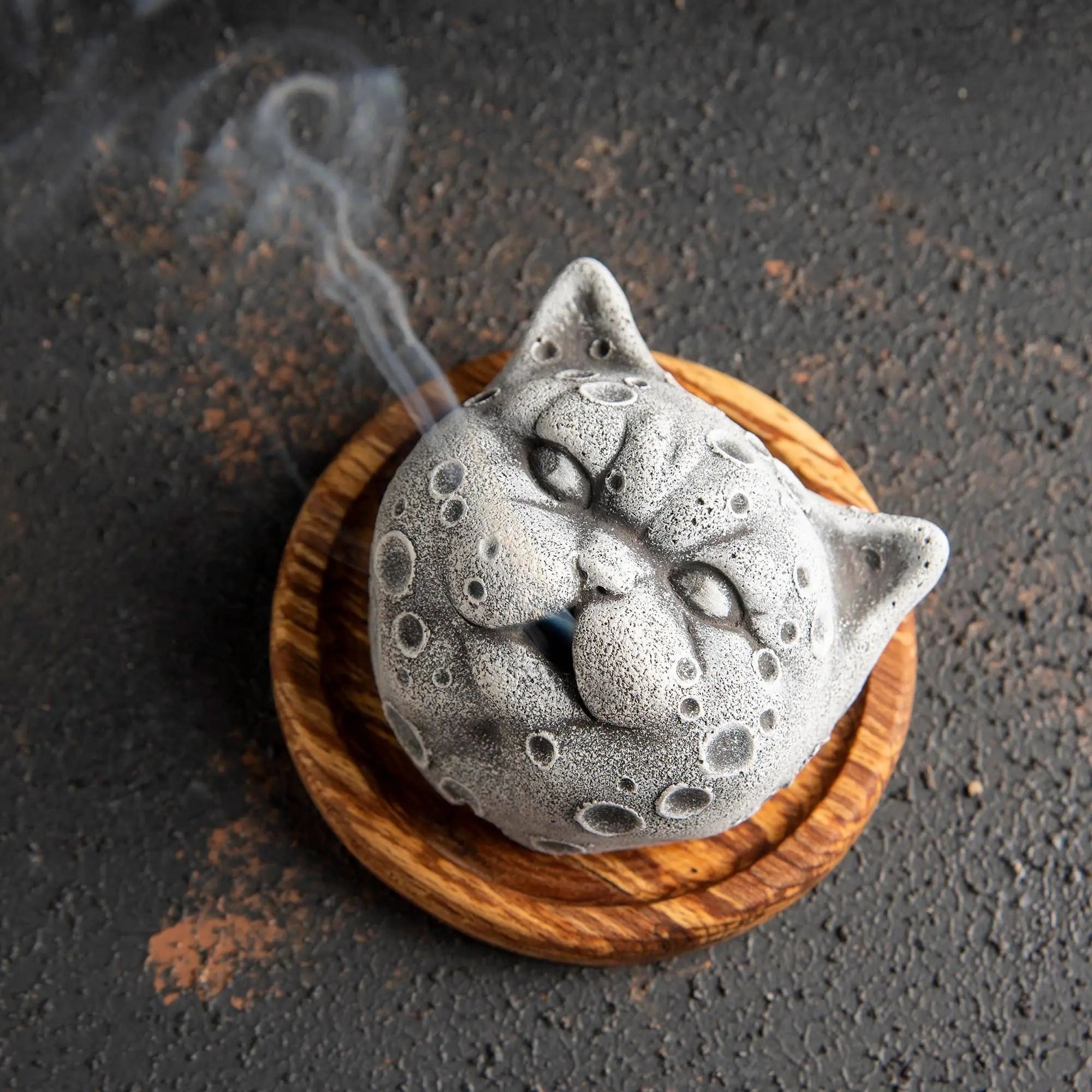 Cat Planet WHITE Incense Burner Troy Touch