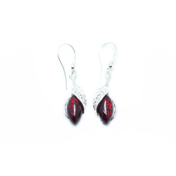 Fancy Top Cherry Red Dangle Earrings Spirit Journeys