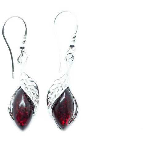 Fancy Top Cherry Red Dangle Earrings Spirit Journeys