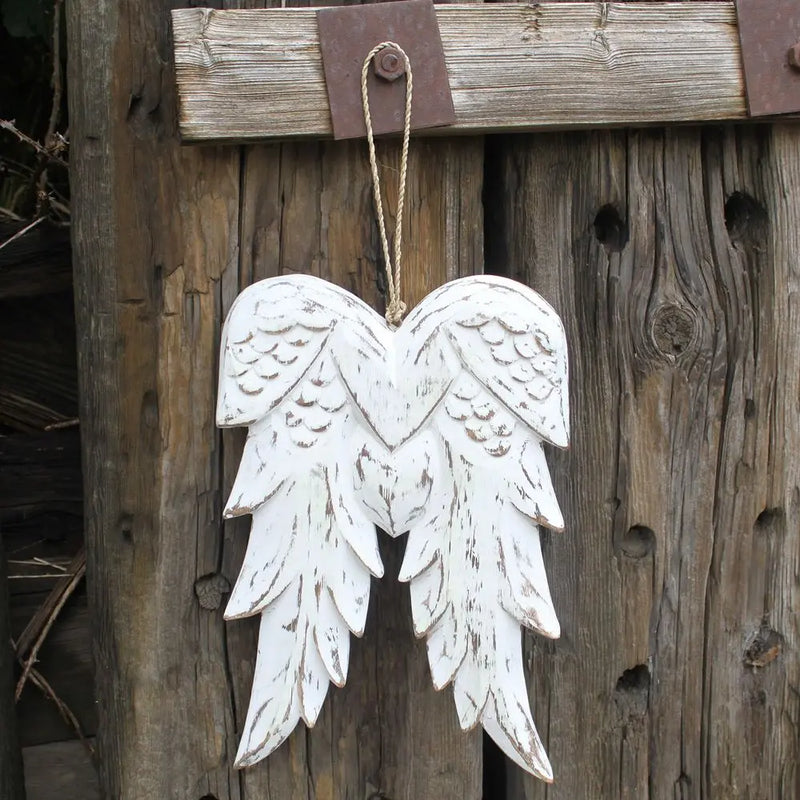 Hand Crafted Double Angel Wing - 31cm Ancient Wisdom