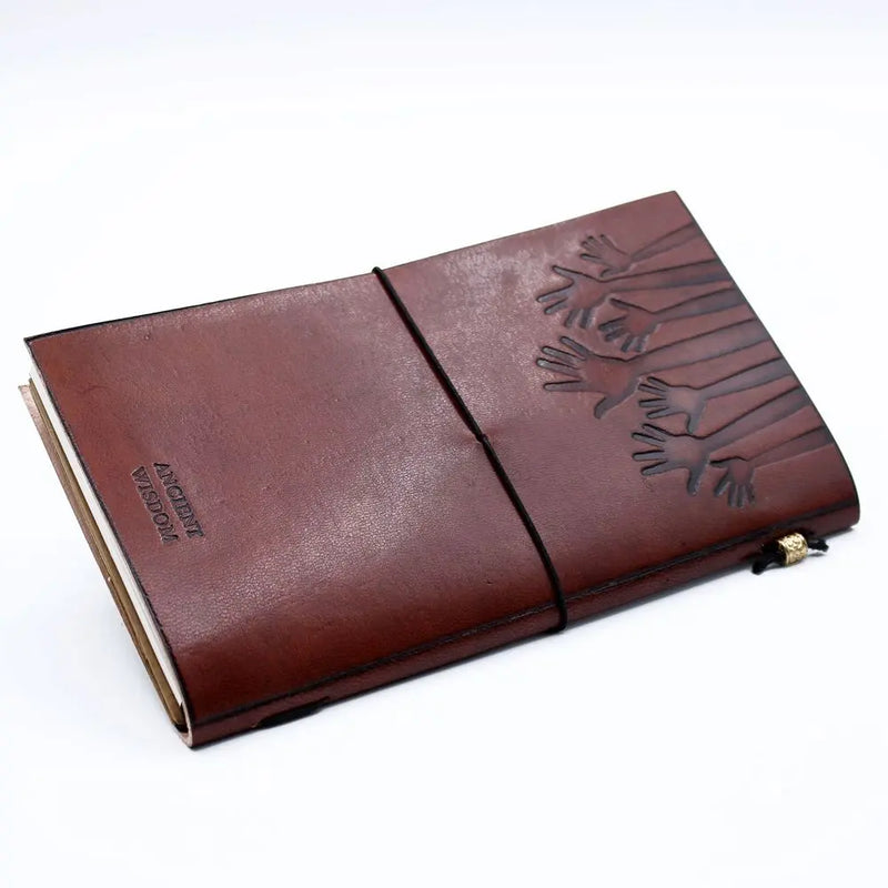 Handmade Leather Journal - True Friends - Brown (80 pages) Ancient Wisdom