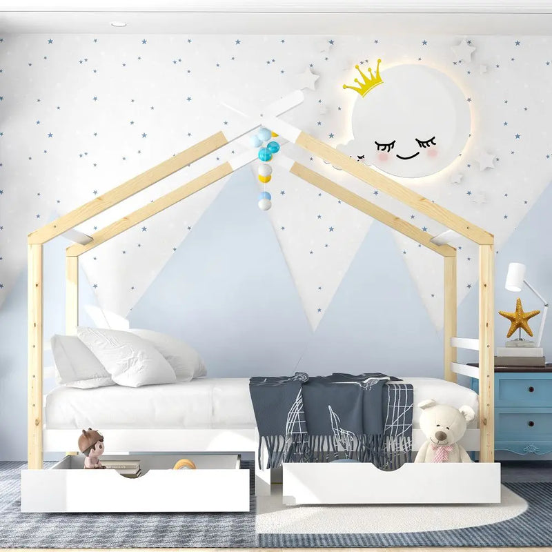 Kids Single Bed Frames Toddler Beds Storage Underneath 3FT Single Bed Unbranded