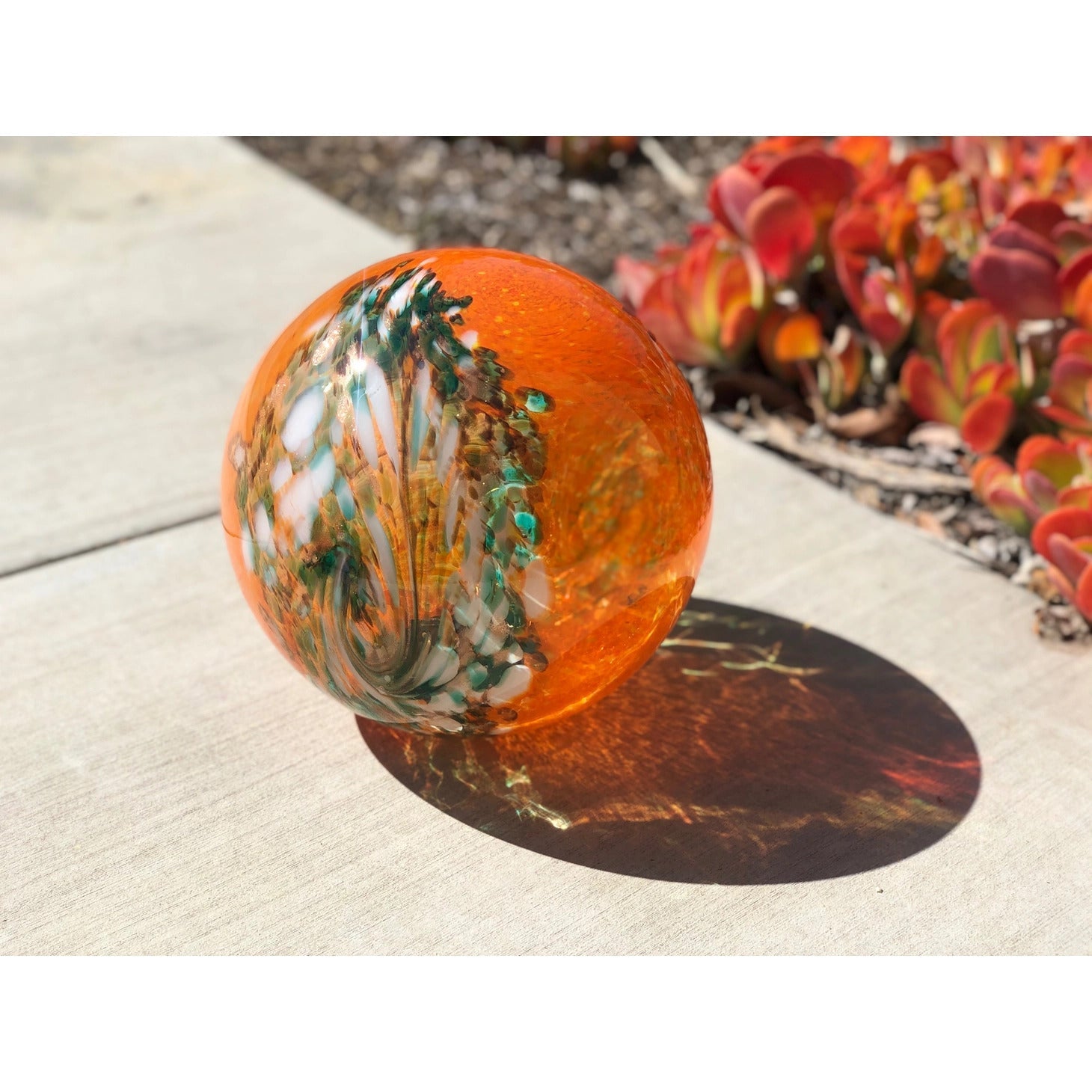 Glass Art Solar LED Orb - 10