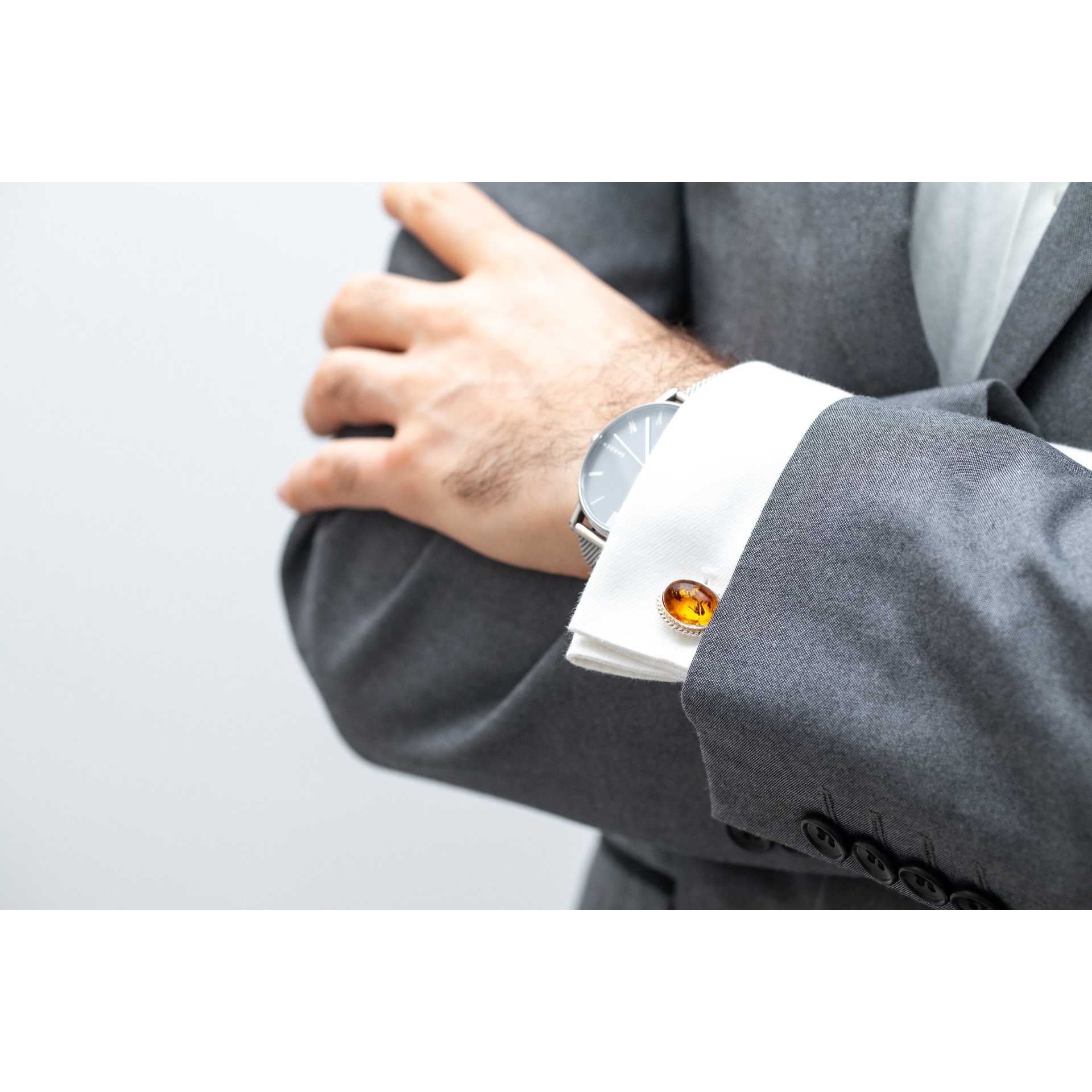Quintessence Statement Amber Cufflinks Spirit Journeys