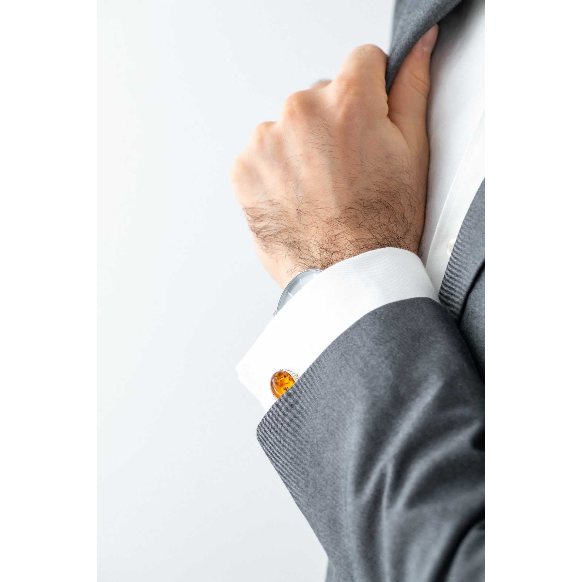 Quintessence Statement Amber Cufflinks Spirit Journeys
