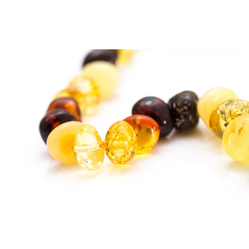 RAW Multicolour Nugget Bead Amber Necklace Spirit Journeys