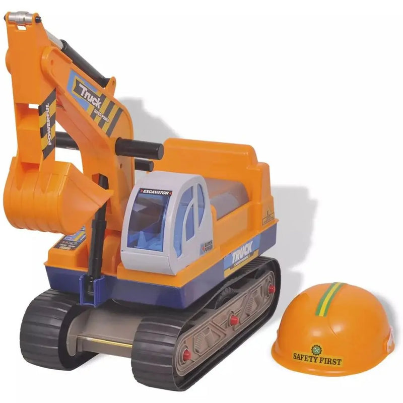 Ride-on Excavator Plastic Yellow vidaXL