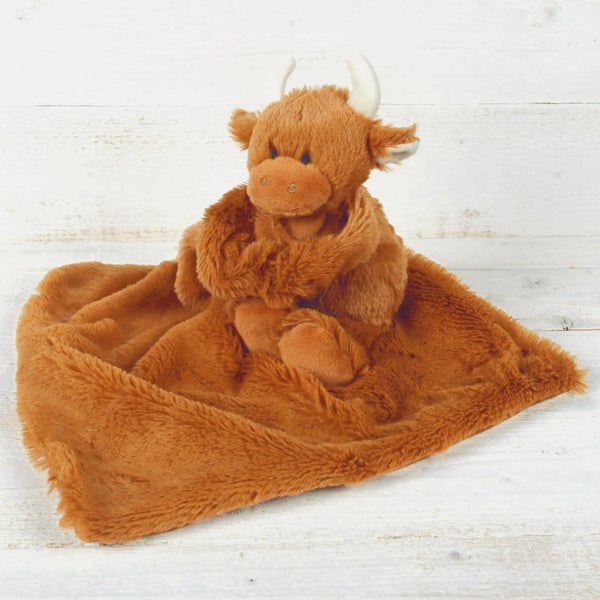 Scottish Highland Cow Toy Baby Soother Brown Jomanda #SofterThanASoftThing