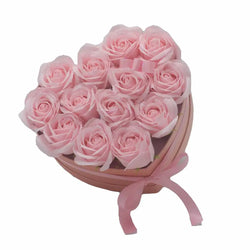 Soap Flower Gift Bouquet - 13 Pink Roses - Heart Ancient Wisdom
