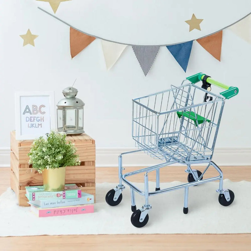 Supermarket Shopping Cart Play Toy Built In Seat & Hook TK-M00002 Teamson Kids