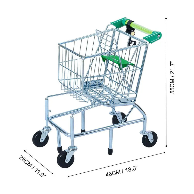 Supermarket Shopping Cart Play Toy Built In Seat & Hook TK-M00002 Teamson Kids