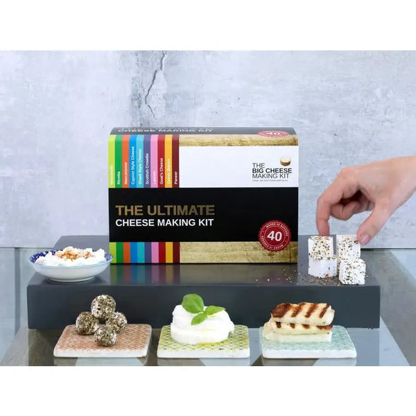 The Ultimate Cheese Making Kit.  10 cheese varieties! The perfect unique, eco friendly foodie gift! The Big Cheese Making Kit