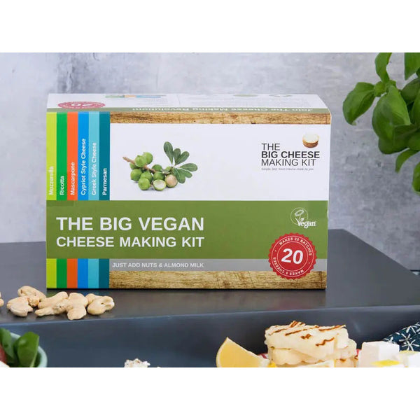 Vegan Cheese Making Kit - 6 Easy Vegan plant based cheeses. The unique, eco friendly foodie gift! The Big Cheese Making Kit