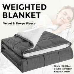 Weighted Blanket 4kg Grey Single Unbranded