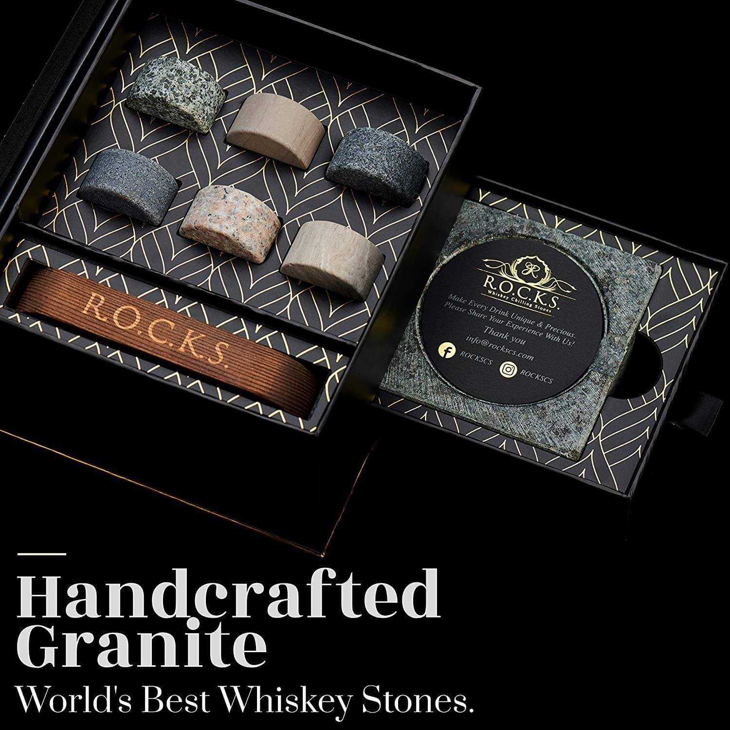 Whiskey Stones Gift Set with Cigar Cutter & Cigar Ashtray Spirit Journeys