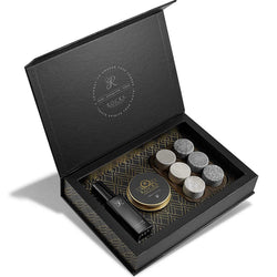 Whiskey Stones & Beard Care Grooming Kit Gift Set - Sandalwood Scent Spirit Journeys