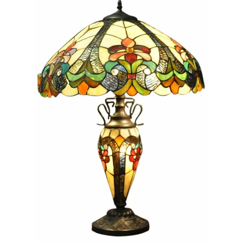 Yellow Double Tiffany Lamp 68cm Geko