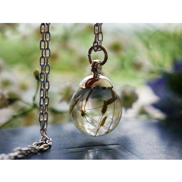 Dandelion seed sterling silver necklace - handmade in Scotland - Spirit Journeys