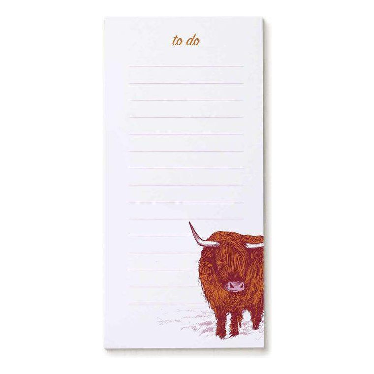 Highland Cow Magnetic To-Do List - Spirit Journeys