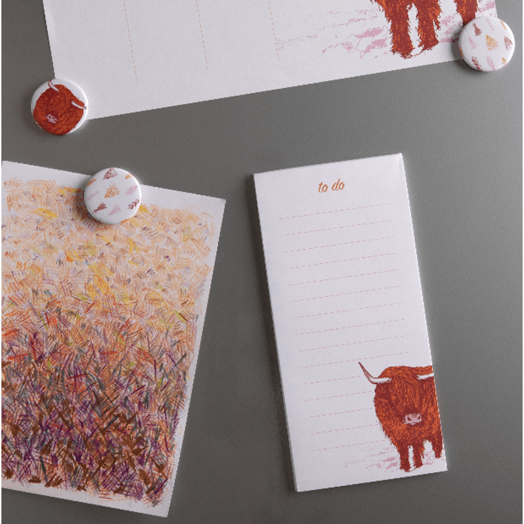 Highland Cow Magnetic To-Do List - Spirit Journeys