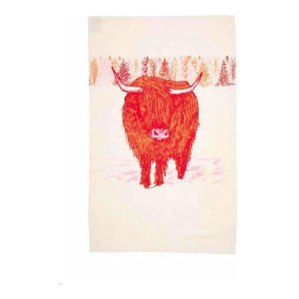 Trusty Highland Cow Tea Towel - Spirit Journeys