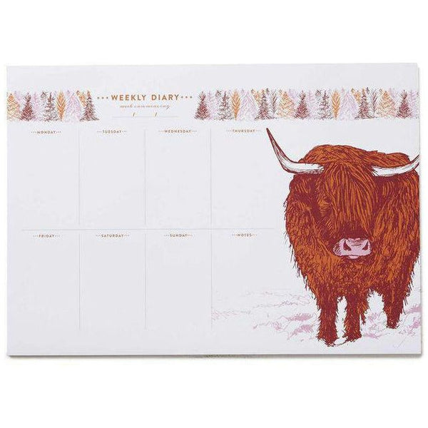 Trusty Highland Cow Weekly Planner - Spirit Journeys