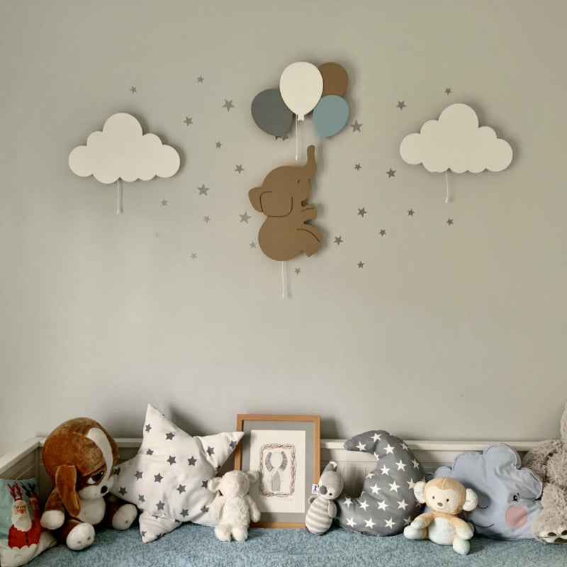 Elephant with Balloons Nursery Wall Light - Spirit Journeys
